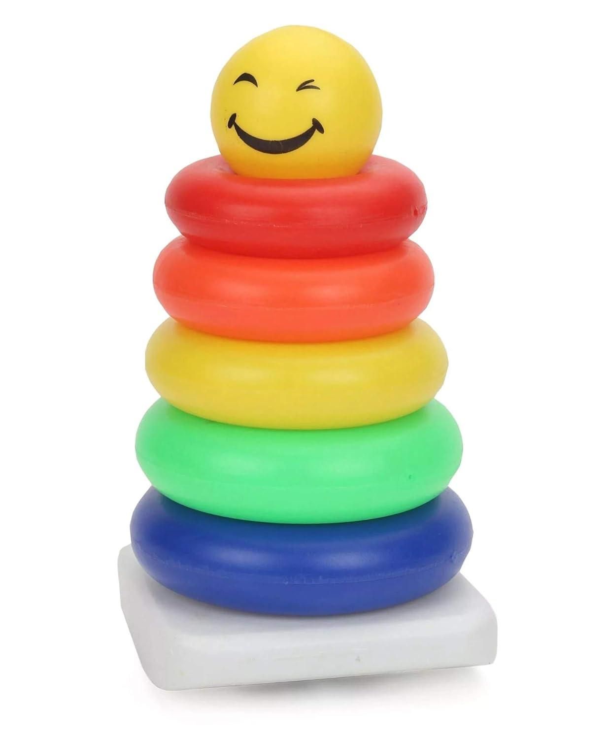 Junior Smiley Stacking Multicolour 5 Rings for Toddlers