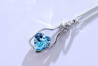 Necklaces for Women Heart Pendant with Birthstone Crystals Chain